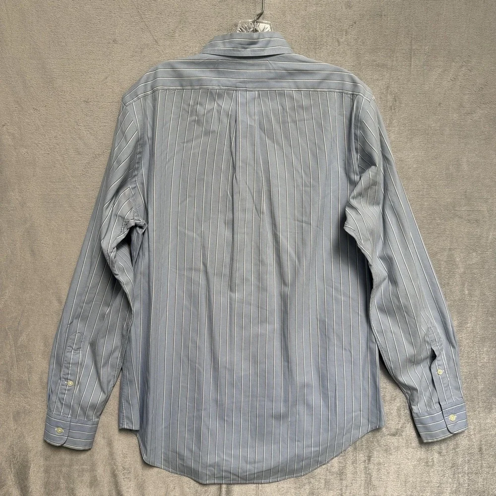 Ralph Lauren Shirt Mens Small Blue Stripe Button Down Long Sleeve Pony Logo - Picture 4 of 6